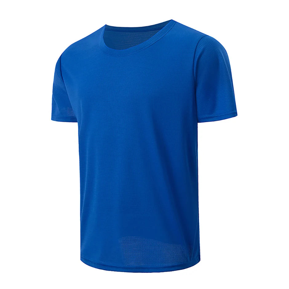 Men’s Waffle Knit Sports T-Shirt – Solid Color Fitness & Running Top (1/5 Pcs)