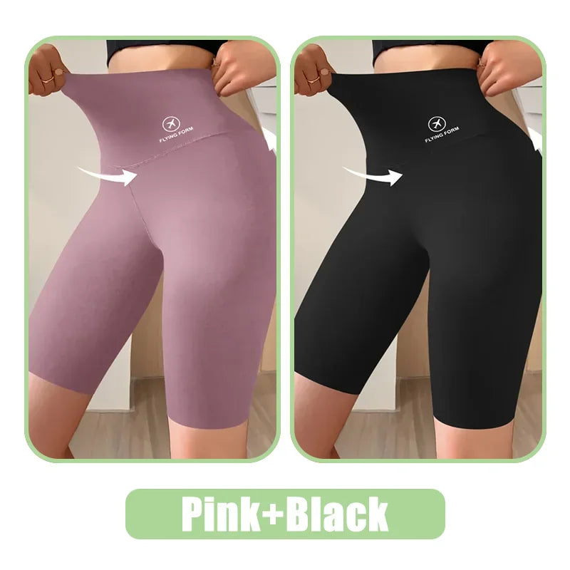 Women’s High Waist Sports Shorts – Gym, Yoga & Fitness Wear (M–XL)