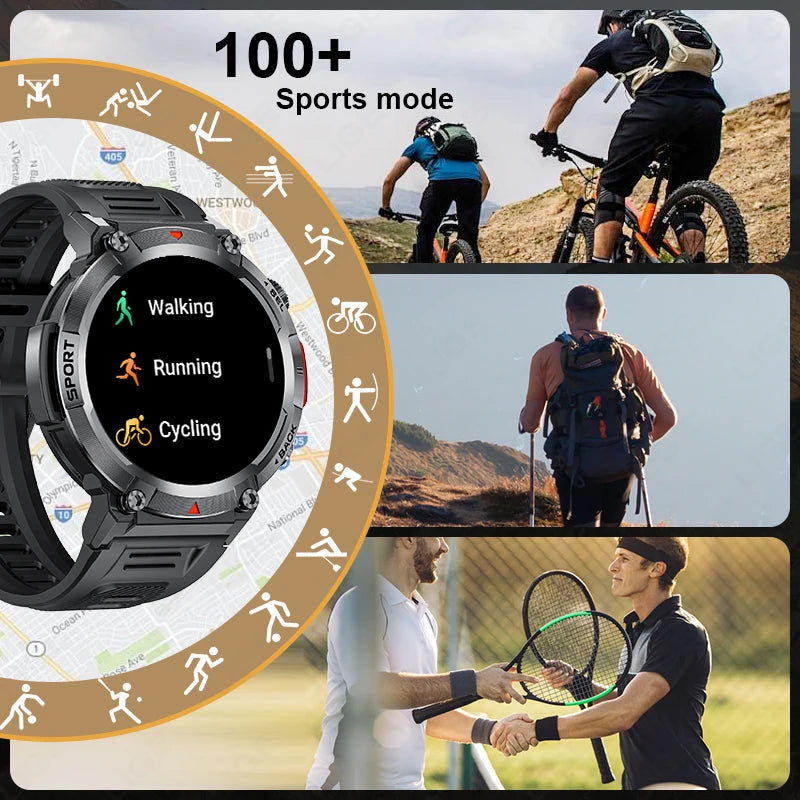 LIGE Flashlight Outdoor Smartwatch for Men