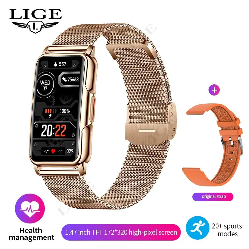LIGE Women’s Smart Watch – Bluetooth Call & Fitness Tracker