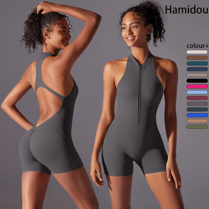 Women’s Sports Bodysuit – Push Up Quick-Dry Yoga Suit