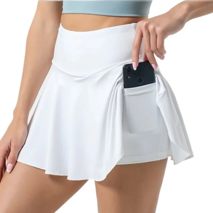 Women’s High Waist Tennis Skort with Shorts