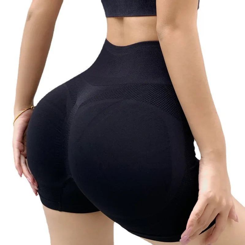 Women’s High Elastic Gym Shorts – Yoga, Fitness & Cycling Wear
