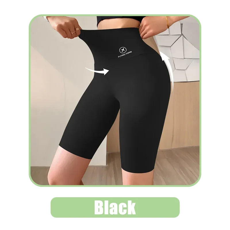 Women’s High Waist Sports Shorts – Gym, Yoga & Fitness Wear (M–XL)