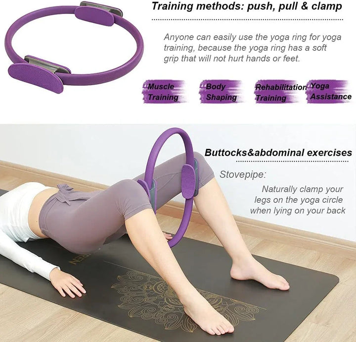 Yoga Pilates Resistance Ring – Non-Slip Fitness & Muscle Training Circle