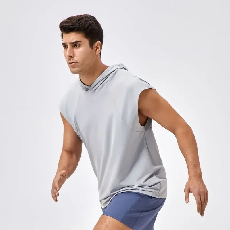 Men’s Quick-Dry Hooded Fitness Tank