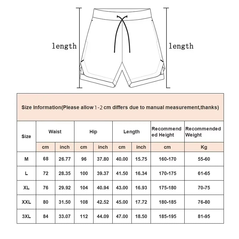 Men’s 2-in-1 Camo Running Shorts – Quick-Dry Gym & Fitness Wear
