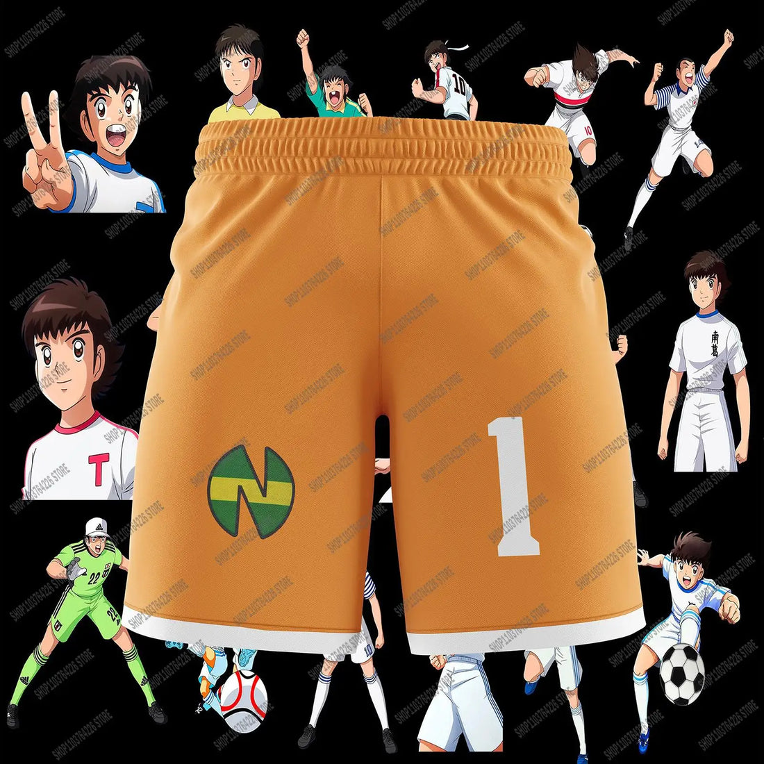 Captain Tsubasa Custom Football Team Beach Pants