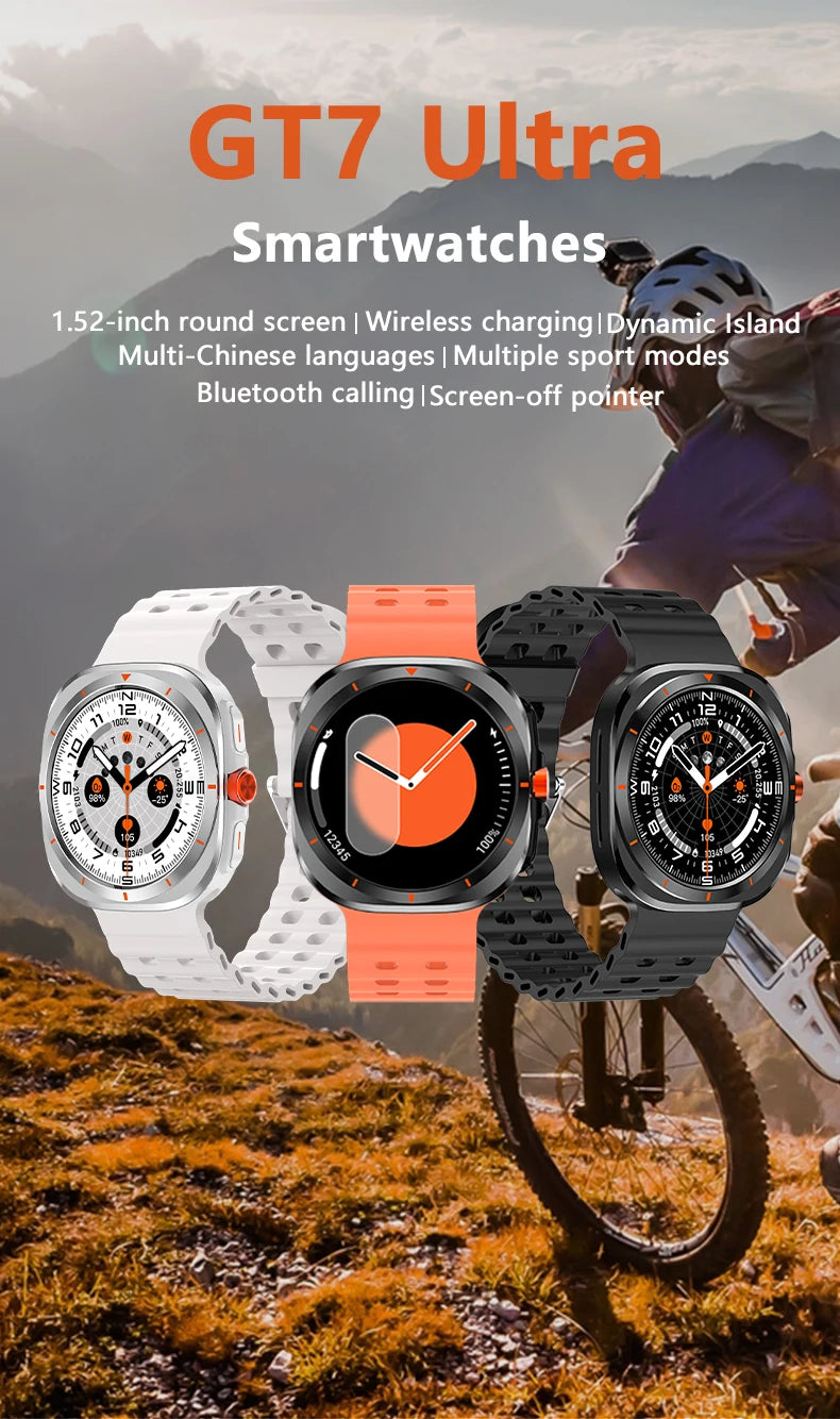 LAXASFIT GT7 Ultra Smartwatch – AMOLED Bluetooth Call Fitness Tracker