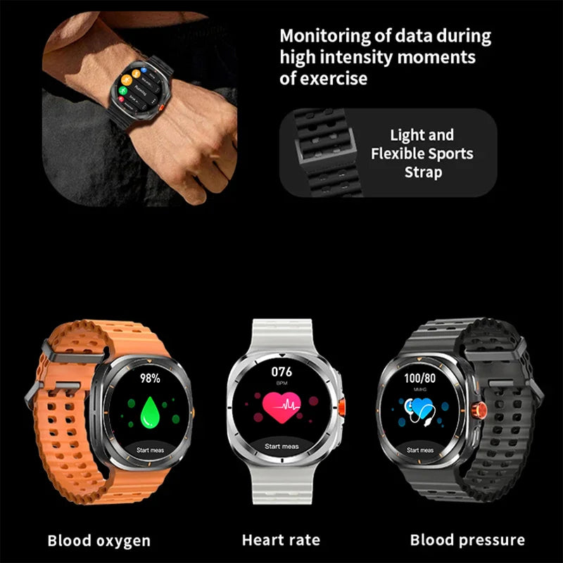 LAXASFIT GT7 Ultra Smartwatch – AMOLED Bluetooth Call Fitness Tracker