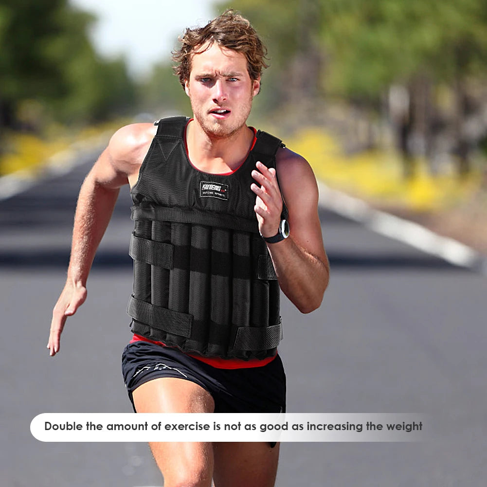 Adjustable Weighted Training Vest – Empty Bag Fitness Jacket 3–35kg