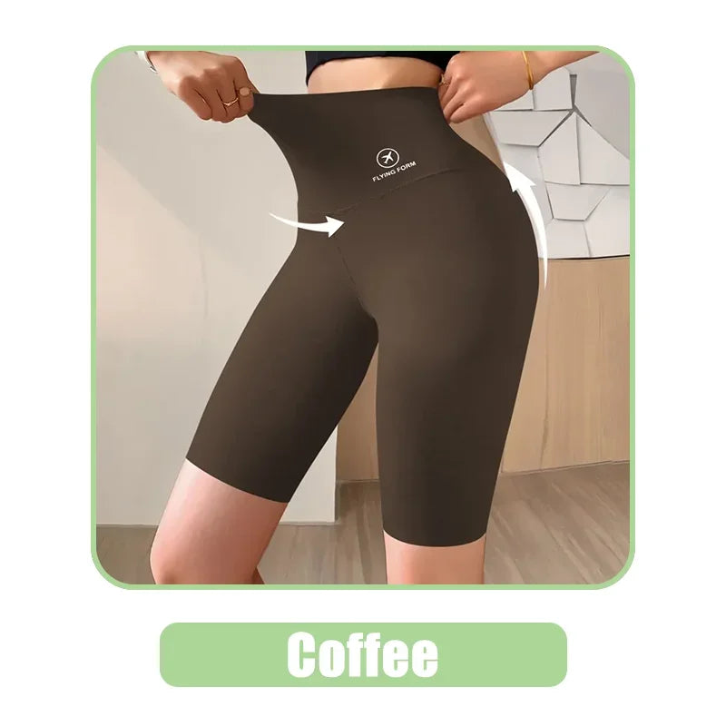 Women’s High Waist Sports Shorts – Gym, Yoga & Fitness Wear (M–XL)