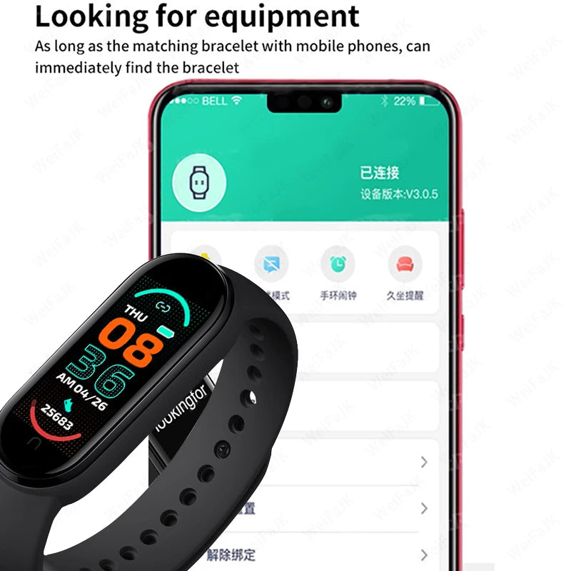 M6 Fitness Smartwatch for Men & Women