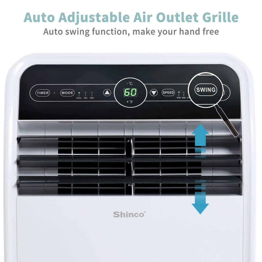 Shinco 12,000 BTU Portable Air Conditioner – 3-in-1 AC Unit