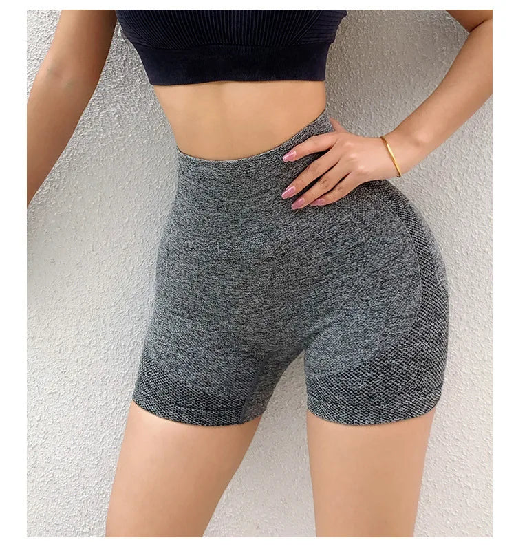 Women’s High Elastic Gym Shorts – Yoga, Fitness & Cycling Wear