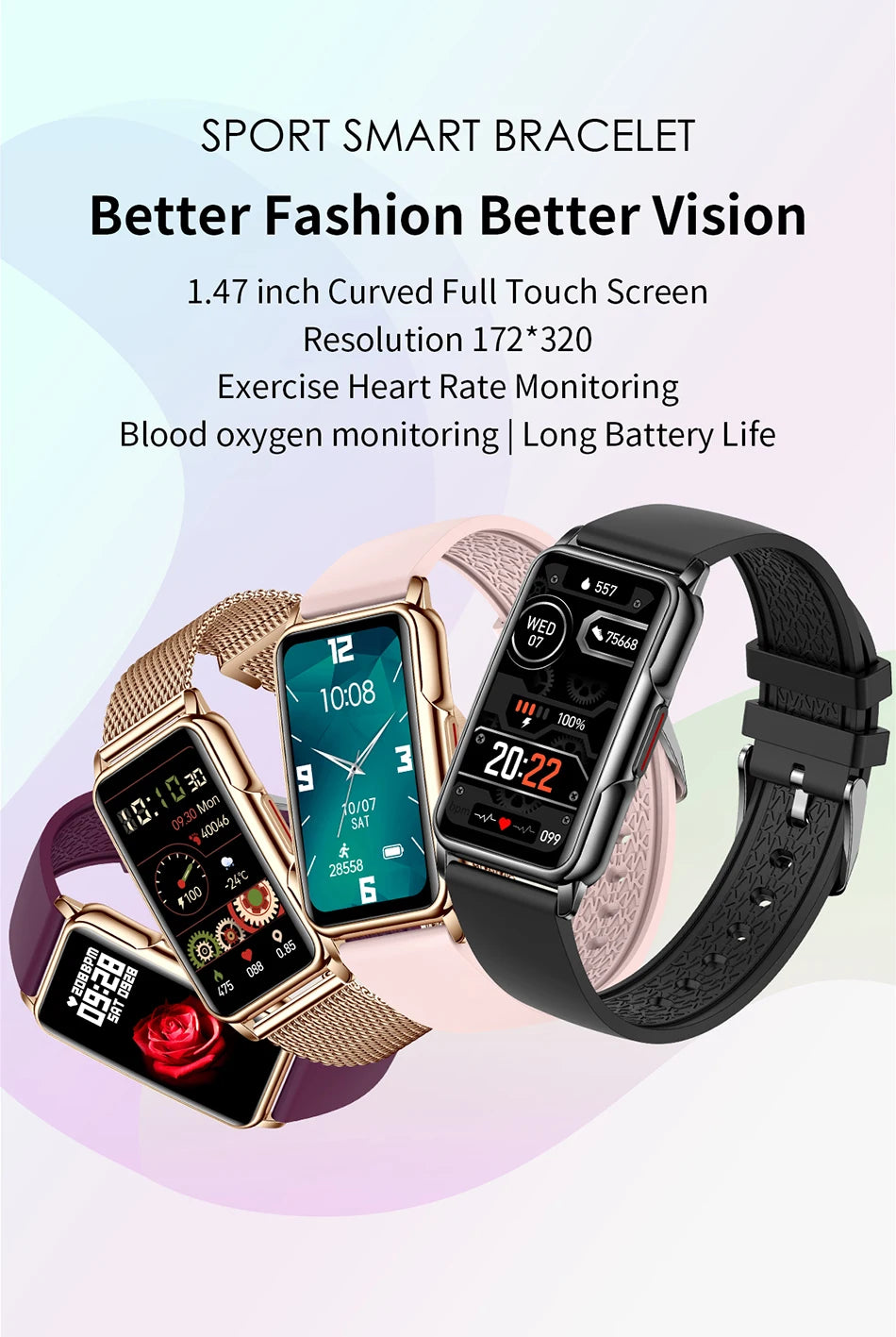 LIGE Women’s Smart Watch – Bluetooth Call & Fitness Tracker