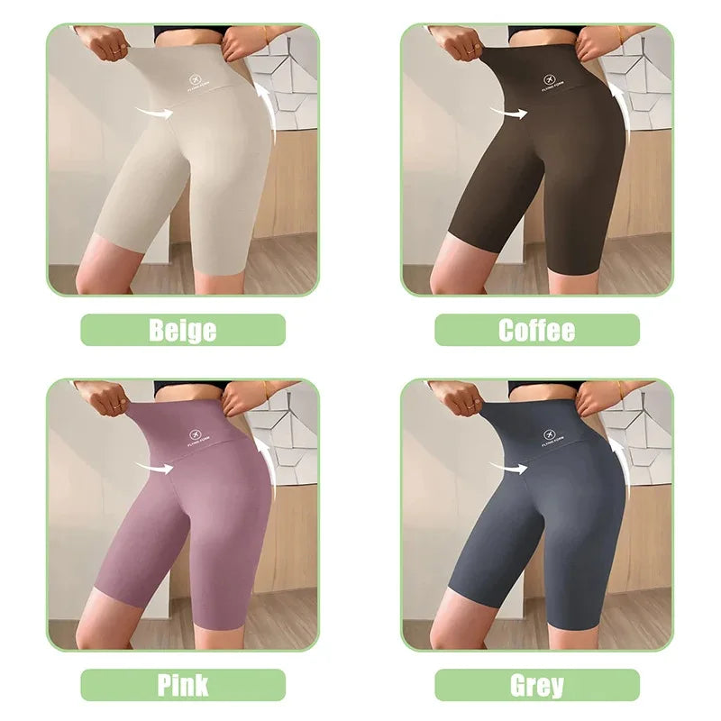 Women’s High Waist Sports Shorts – Gym, Yoga & Fitness Wear (M–XL)