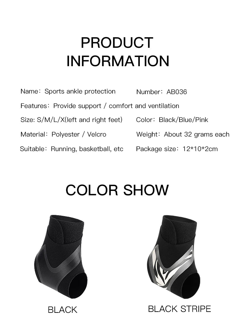 Adjustable Elastic Ankle Support Brace – Breathable Compression Protector