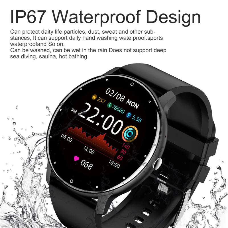 LIGE Smartwatch – Full Touch Bluetooth 5.2 Call & Fitness Tracker (IP67)