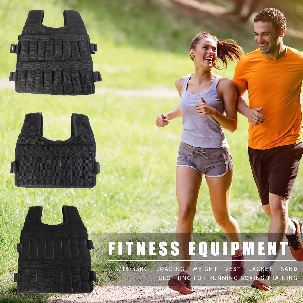 Adjustable Weighted Training Vest – Empty Bag Fitness Jacket 3–35kg
