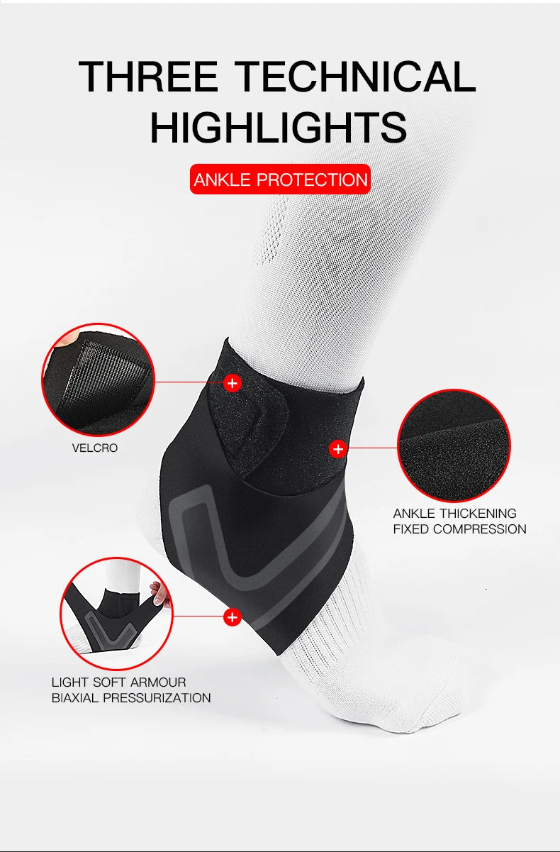 Adjustable Elastic Ankle Support Brace – Breathable Compression Protector