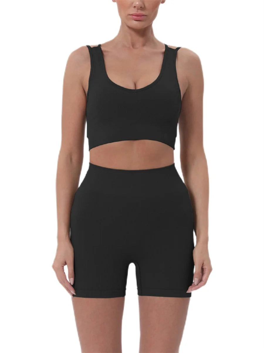 Women’s Summer 2-Piece Crop Top & Shorts Set