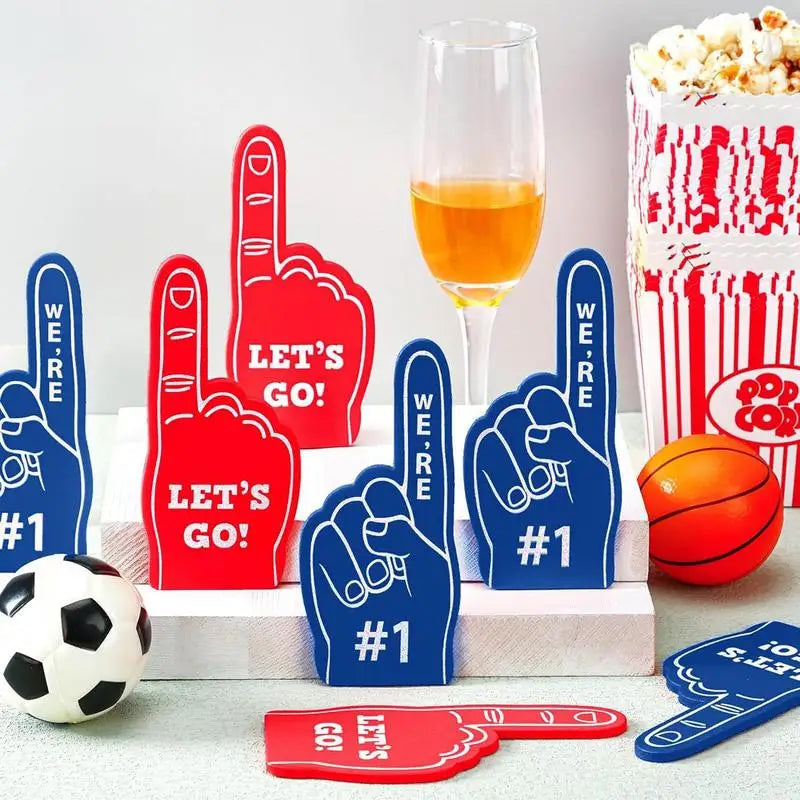 Baseball Foam Fingers Universal EVA Foam Hand Pom Pom Sports Fan Foam Finger Cheer For Sports Teams With We'Re Number 1 Words
