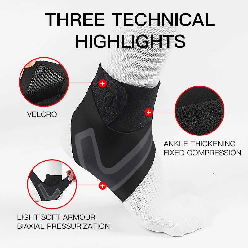 Adjustable Elastic Ankle Support Brace – Breathable Compression Protector